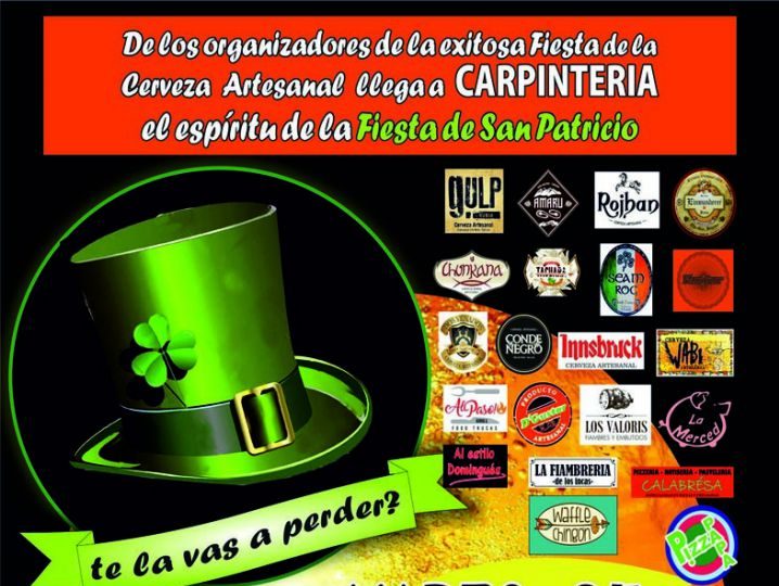 San Luis: llega la Fiesta de San Patricio a Carpintería - Mundo Cerveza